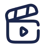Clapperboard Open Play SVG Icon